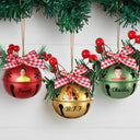 Christmas,Family,Happy - Custom Photo Christmas Bell With Name - Personalized Jingle Bell Ornament