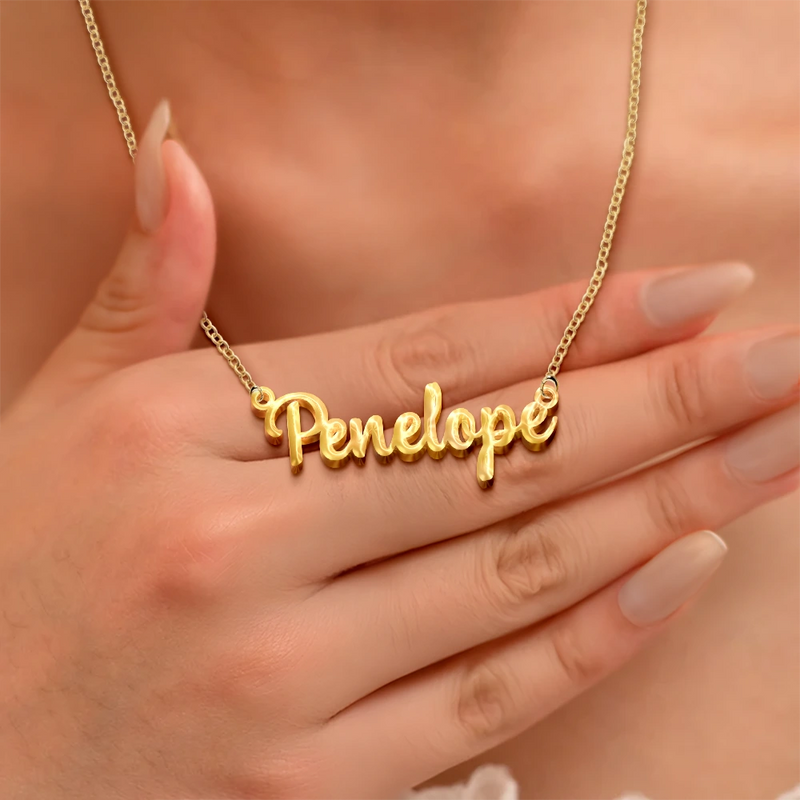 Gift For Yourself,Happy - Unleash The Creativity And Design Your Own Name Jewelry - Personalized Letter Necklace