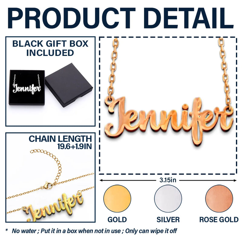 Gift For Yourself,Happy - Unleash The Creativity And Design Your Own Name Jewelry - Personalized Letter Necklace