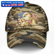 Independence Day,America 250th,Gift For Yourself,Happy,No Custom,Gift For Women,Gift For Men - 250th Anniversary US Liberty Bell Eagle Camouflage - Classic Cap