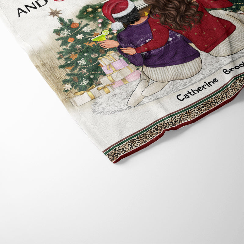 Best Friends Not Sisters By Blood But Sisters By Heart - Christmas Gift For BFF - Personalized Custom Fleece Blanket