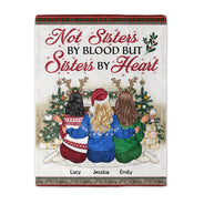 Meilleures amies, pas sœurs de sang, mais sœurs de cœur ! Cadeau de Noël pour BFF ! Couverture polaire personnalisée