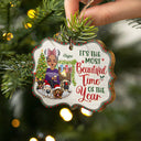 Just A Girl Boy Who Loves Dogs And Christmas - Christmas Gift For Dog Lovers - Personalized Custom Wooden Ornament