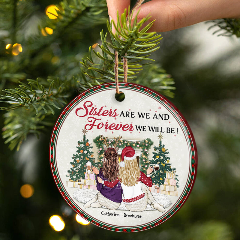 Meilleurs amis, il n'y a pas de plus beau cadeau que l'amitié - Cadeau de Noël pour BFF - Ornement en céramique personnalisé en forme de cercle
