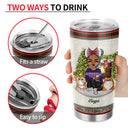 Just A Girl Boy Who Loves Cats And Christmas - Christmas Gift For Cat Lovers - Personalized Custom Tumbler