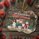 Côte à côte ou à des kilomètres de distance, sœurs et frères - Cadeau de Noël pour frères et sœurs - Ornement médaillon personnalisé en acrylique