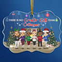 Côte à côte ou à des kilomètres de distance, sœurs et frères - Cadeau de Noël pour frères et sœurs - Ornement médaillon personnalisé en acrylique