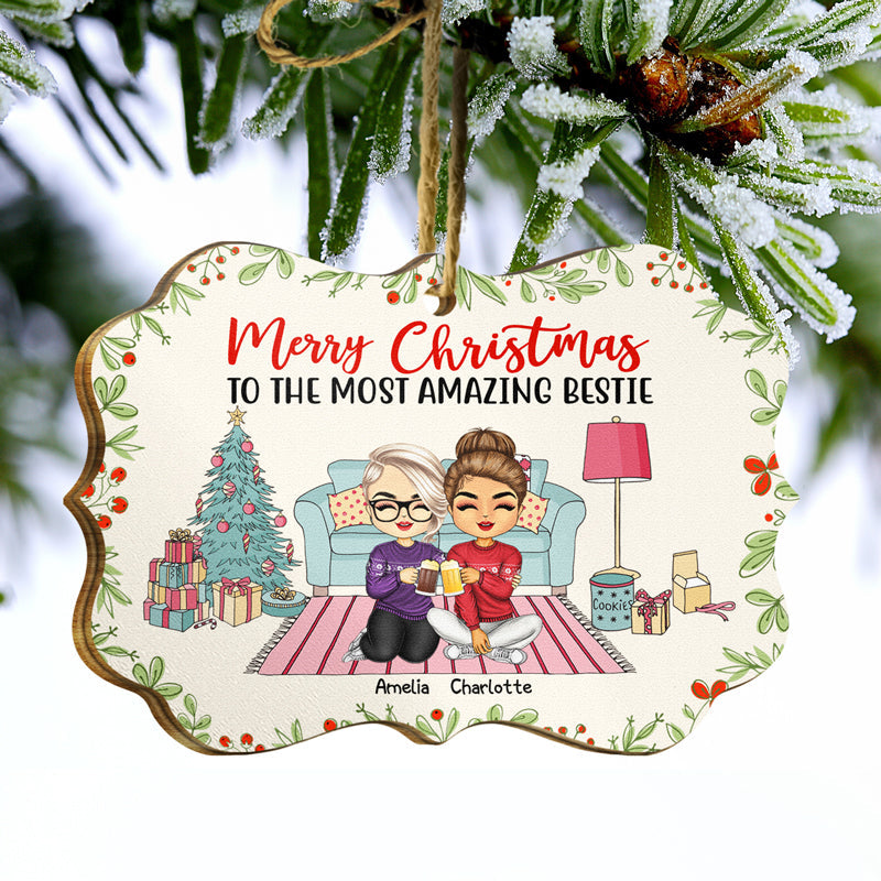 Meilleurs amis, nous sommes plus que des amis ! Cadeau de Noël pour les meilleurs amis ! Décoration en bois personnalisée