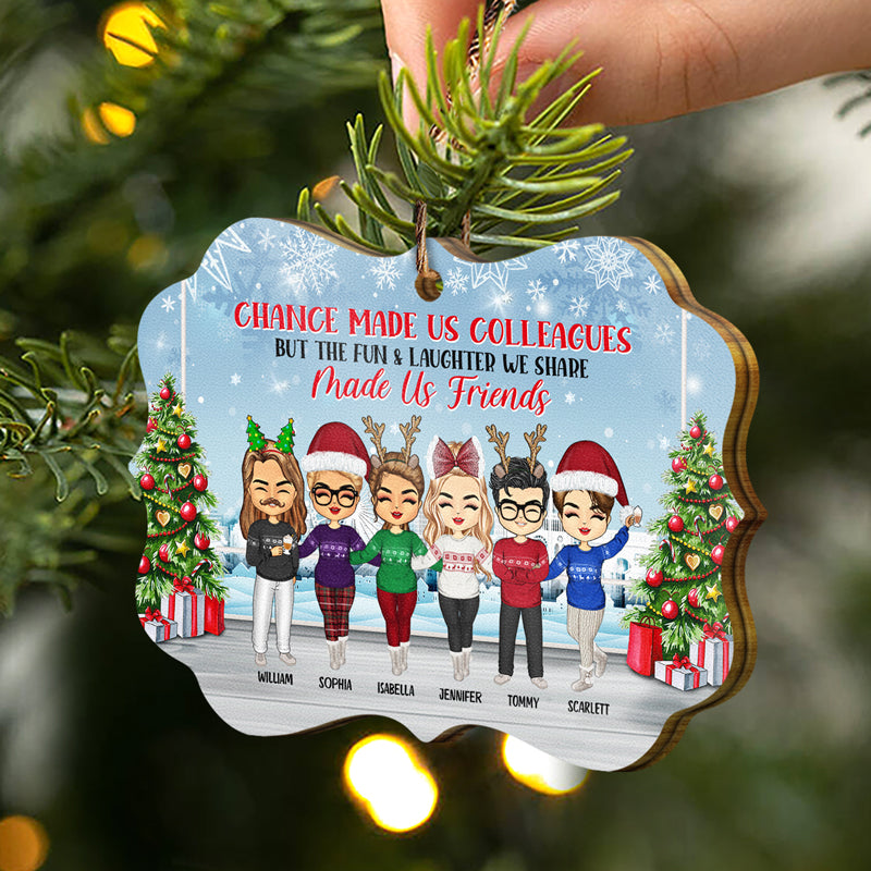 Co-Workers Are Like Christmas Lights - Christmas Gift For Colleagues And Best Friends - Personalized Custom Wooden Ornament