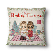 Besties Forever - Christmas Gift For Best Friends And Sisters - Personalized Custom Pillow