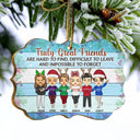 Best Friends Truly Great Friends Are Hard To Find - Christmas Gift For Besties, BFF - Personalized Custom Wooden Ornament