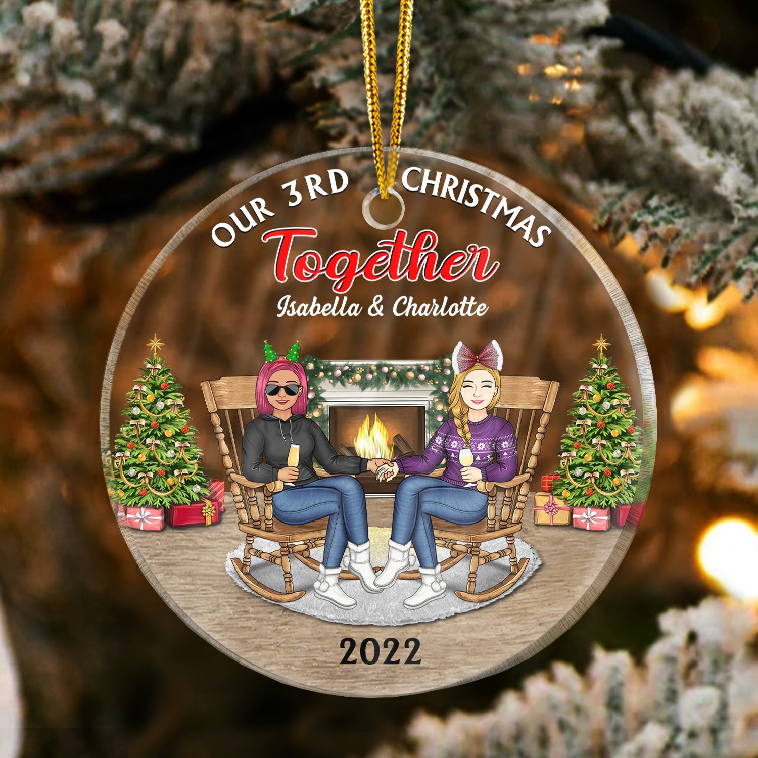 First Christmas Together Ornament Personalized Our First Christmas Married Acrylic Ornament Custom Christmas Ornaments