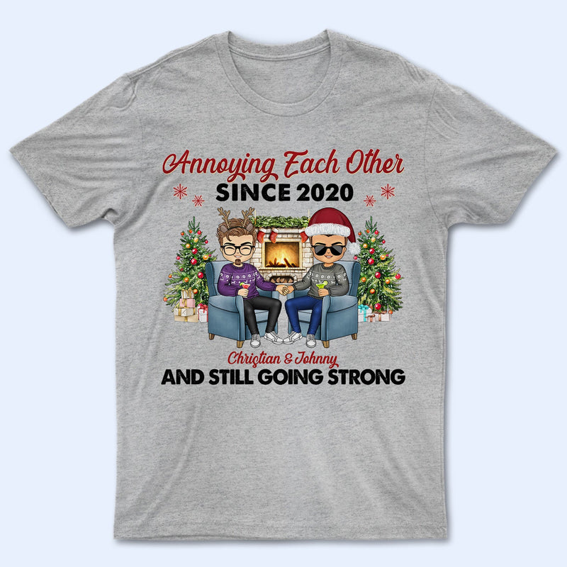 Christmas Family Chibi Old Couple Annoying Each Other Since - Gift For Couples - Personalized Custom Hoodie