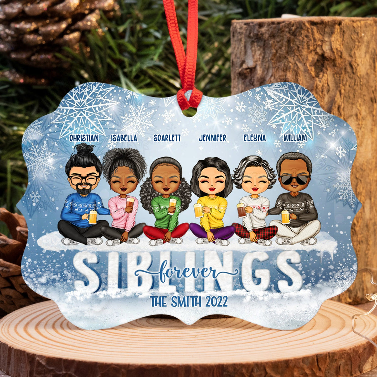 Collègues de Noël, meilleurs amis pour toujours - Cadeau de Noël pour les meilleurs amis et les frères et sœurs - Décoration personnalisée en aluminium