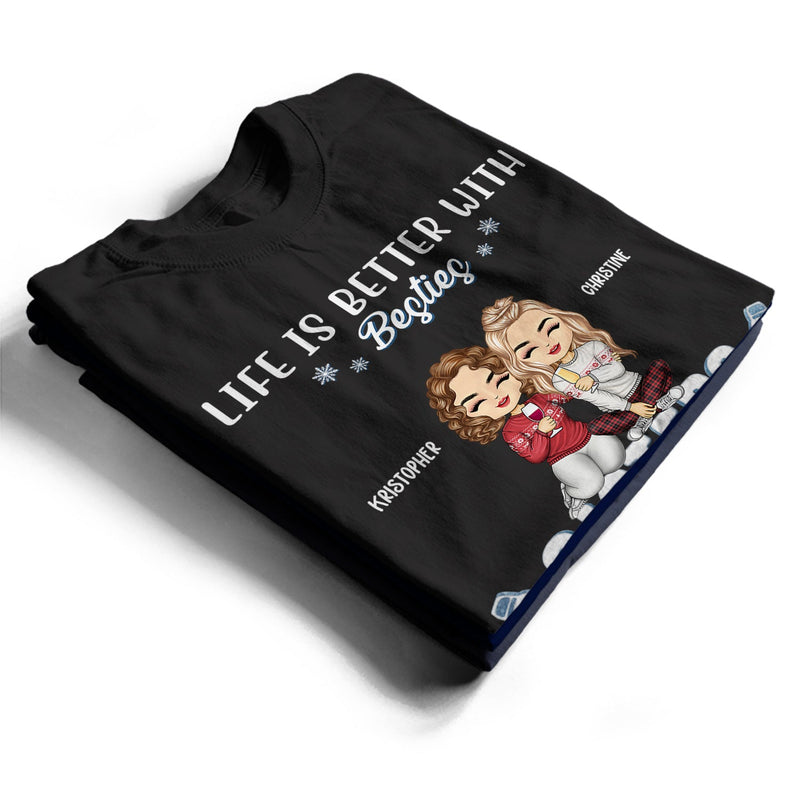 La vie est meilleure avec des frères et sœurs - Cadeau de Noël pour frères et sœurs et meilleurs amis - Sweat à capuche personnalisé