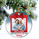 Custom Photo There's No Greater Gift Than - Christmas Gift For Family, Friends - Personalized Custom Circle Ceramic Ornament