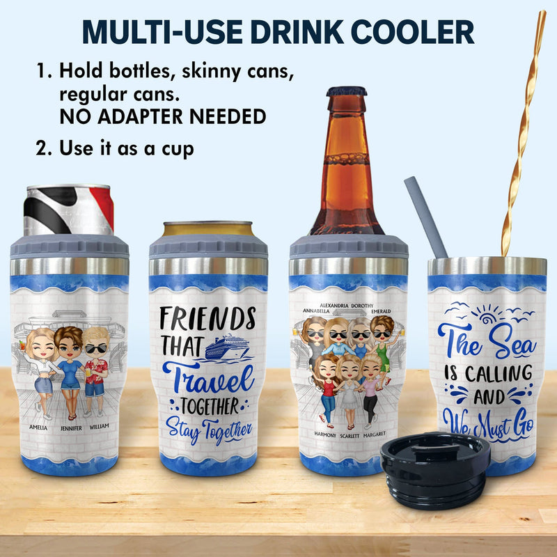 Today's Forecast Cruising With A Chance Of Drinking - Birthday, Traveling, Cruising Gift For BFF, Siblings, Colleagues - Personalized Custom Triple 3 In 1 Can Cooler