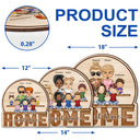 Home Sweet Home Couple Parents And Kids - Gift For Family - Personalized Custom Shaped Wood Sign