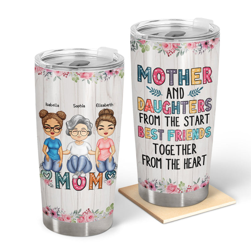 Mother & Daughters Sons From The Start - Birthday, Loving Gift For Mom, Mother, Grandma, Grandmother - Personalized Custom Tumbler