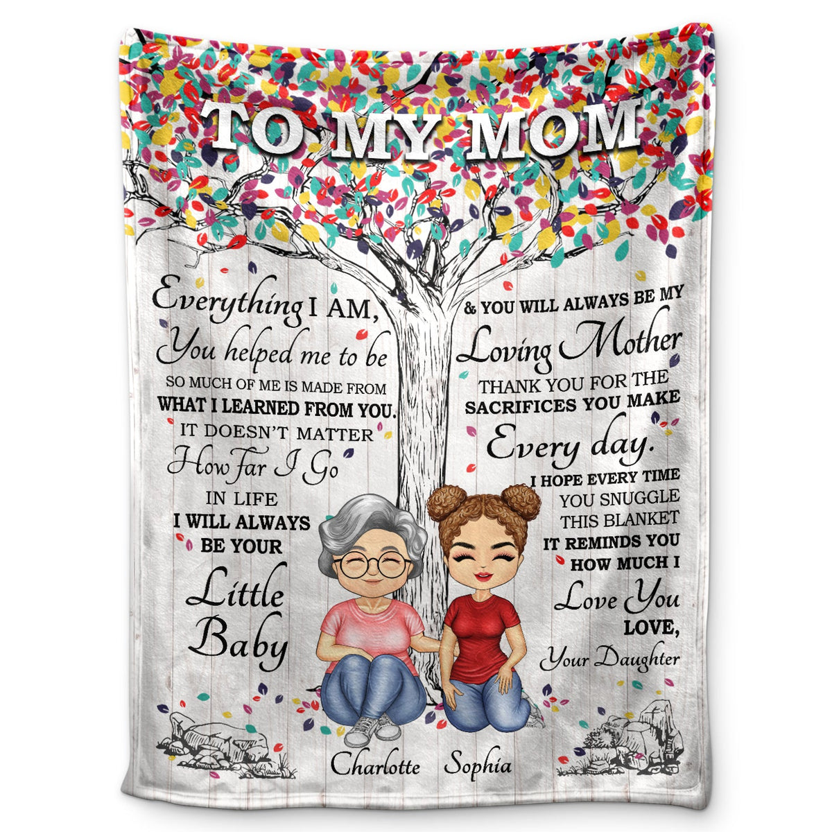 Thank You For The Sacrifices You Make Every Day - Birthday, Loving Gift For Mom, Mother, Grandma, Grandmother - Personalized Custom Fleece Blanket