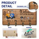 You Me Them Us Dogs Cats Family - Home Decor Gift For Family, Couple, Pet Lovers - Personalized Custom Wood Key Holder