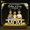 Mother And Daughters Sons Children From The Start - Birthday, Loving Gift For Mommy, Mother, Grandma, Grandmother - Personalized Custom 3D Led Light Wooden Base
