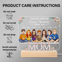 Mother And Daughters Sons Children From The Start - Birthday, Loving Gift For Mommy, Mother, Grandma, Grandmother - Personalized Custom 3D Led Light Wooden Base