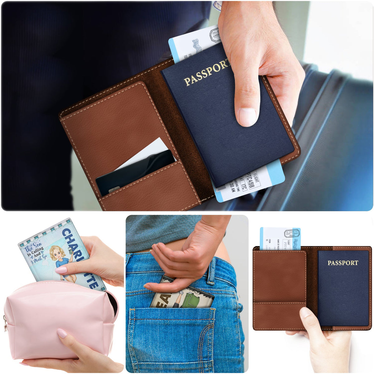 Collectionnez des moments, pas des choses, voyage entre filles - Cadeau d'anniversaire pour lui, elle, enfant, amis, famille, voyage, amoureux des vacances - Housse de passeport personnalisée, porte-passeport