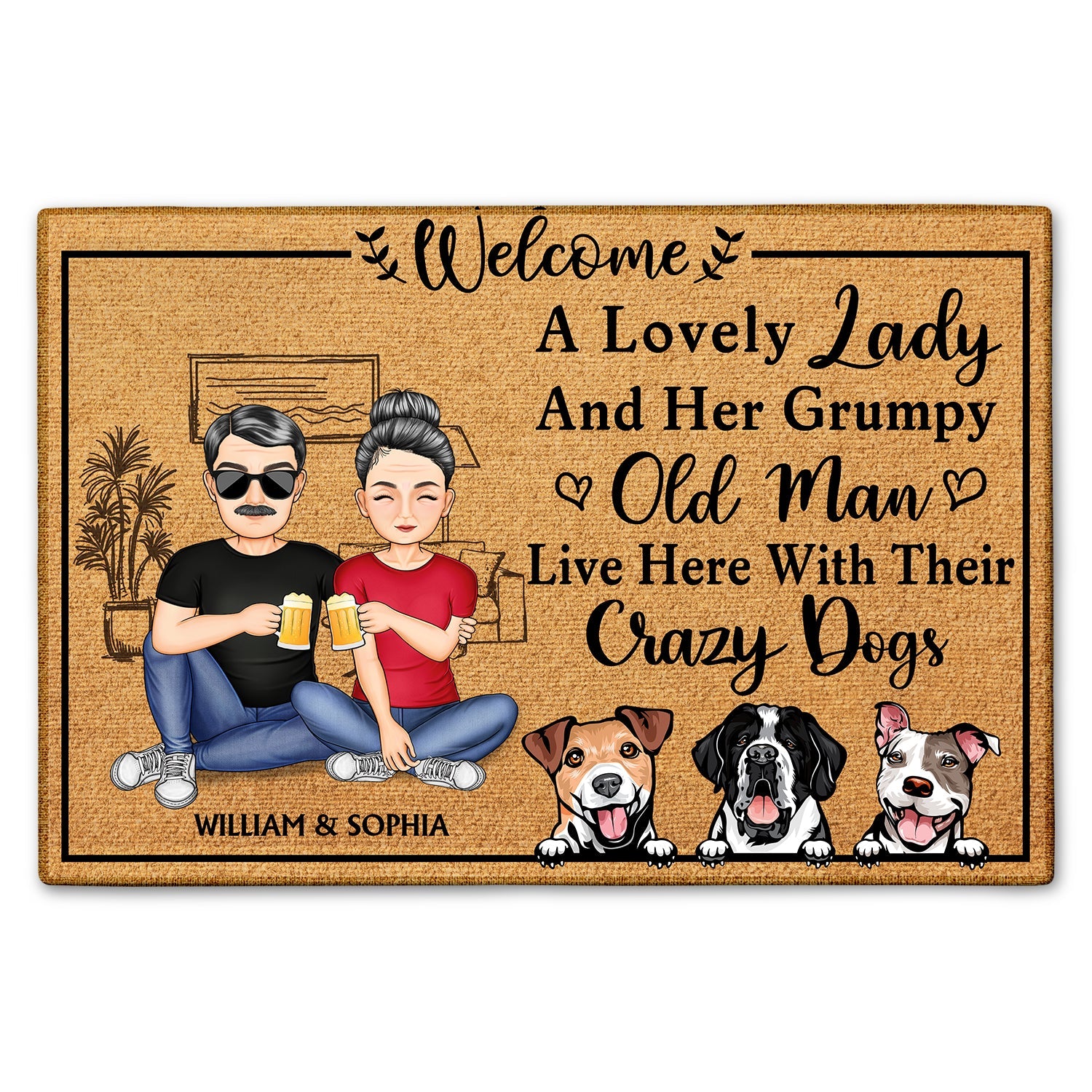 A Lovely Lady And Her Grumpy Old Man Live Here With Their Crazy Dogs C ...