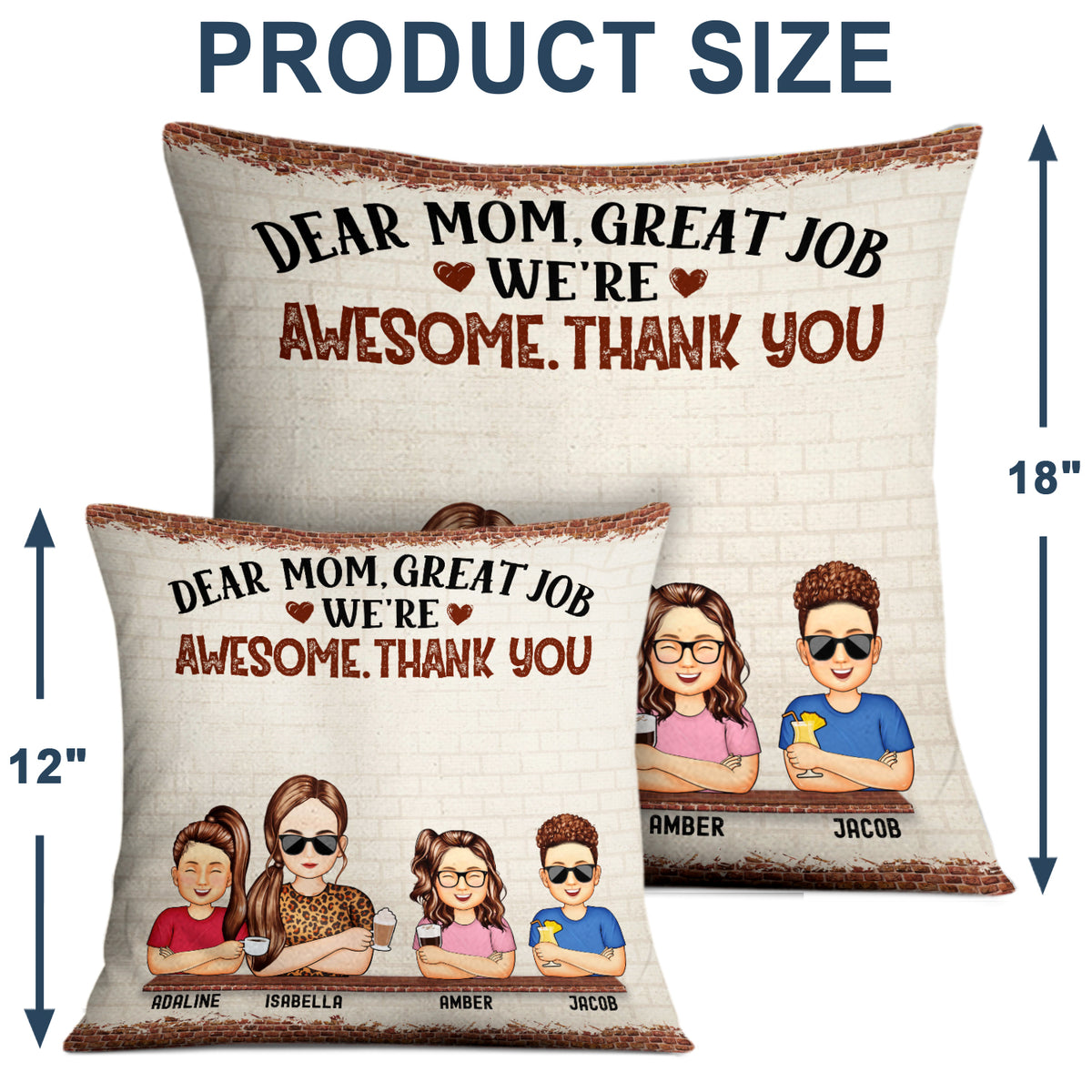 BEST THING MOM GRANDMA GIFT PILLOW