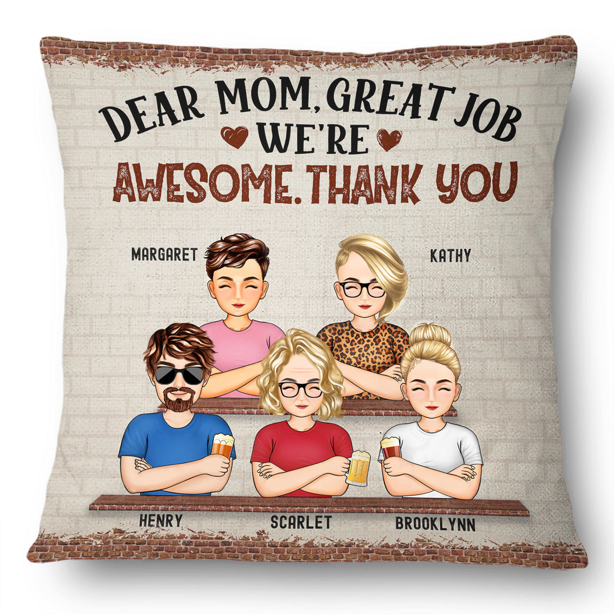 Dear mom pillow sale