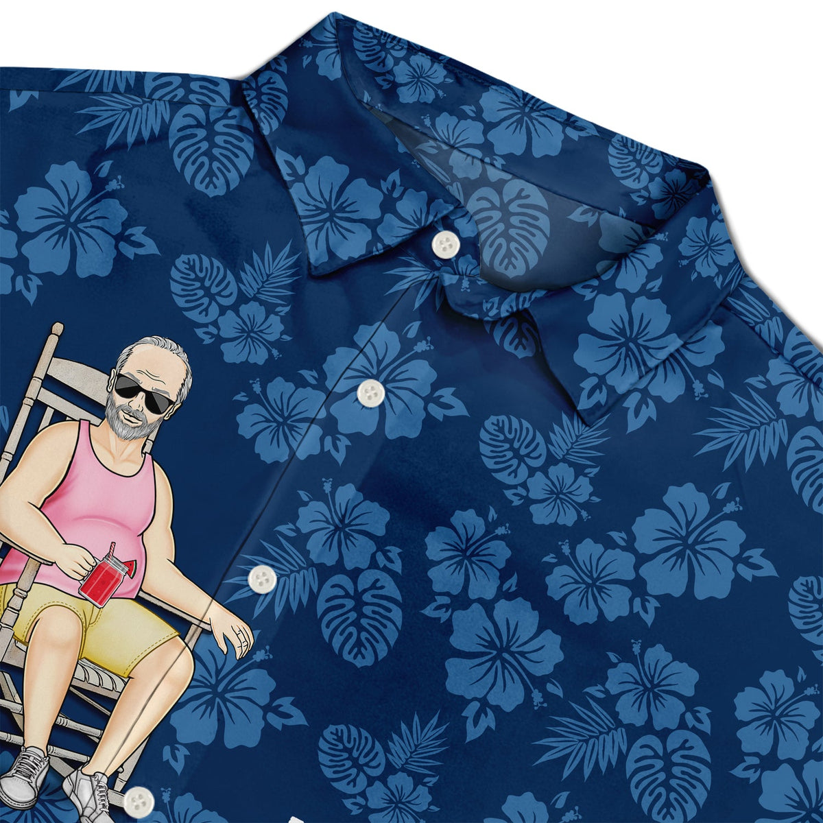 Légende Mari Papa Grand-père - Cadeau d'anniversaire pour père, famille - Chemise hawaïenne personnalisée