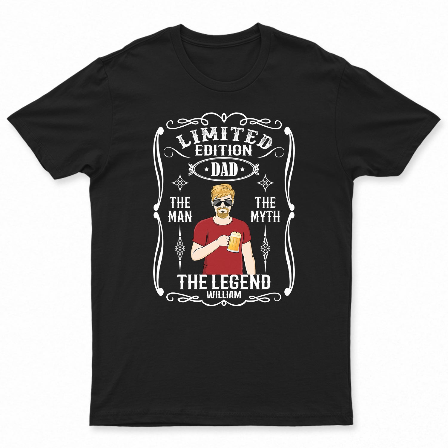 Limited Edition Dad The Man The Myth The Legend - Birthday Gift For Father, Grandpa - Personalized Custom T Shirt
