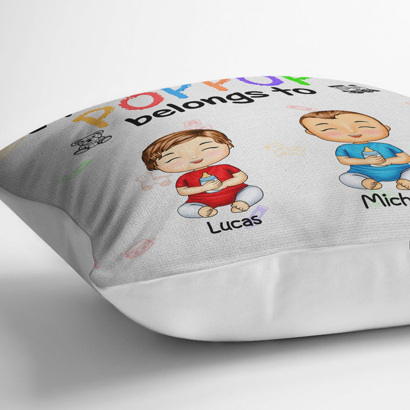 This Awesome Daddy Mommy Belongs To - Loving Gift For Mother, Father, Grandma, Grandpa - Personalized Custom Pillow