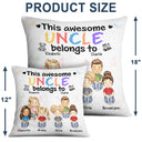 This Awesome Daddy Mommy Belongs To - Loving Gift For Mother, Father, Grandma, Grandpa - Personalized Custom Pillow
