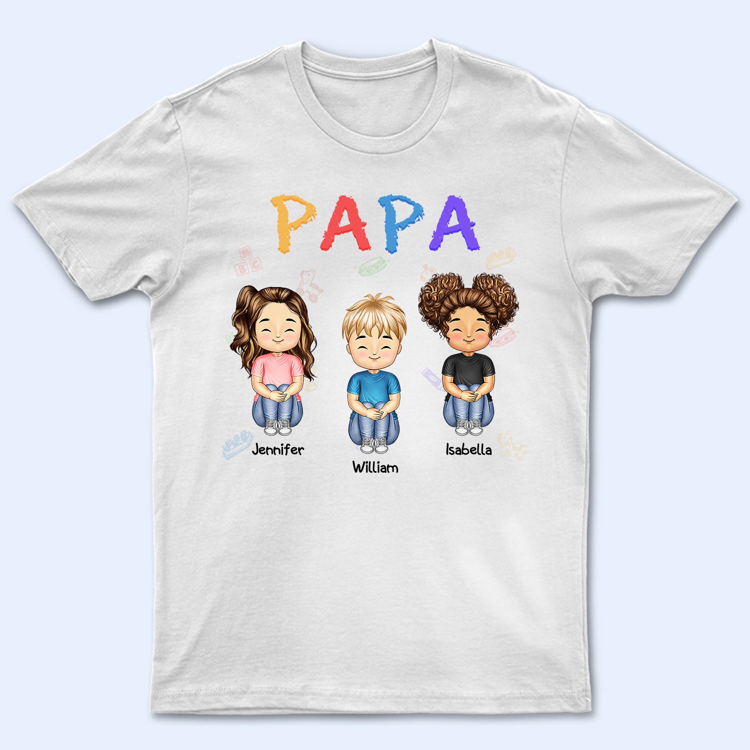 Nana Papa Mom Daddy - Gift For Mother, Father, Grandma, Grandpa - Personalized Custom T Shirt