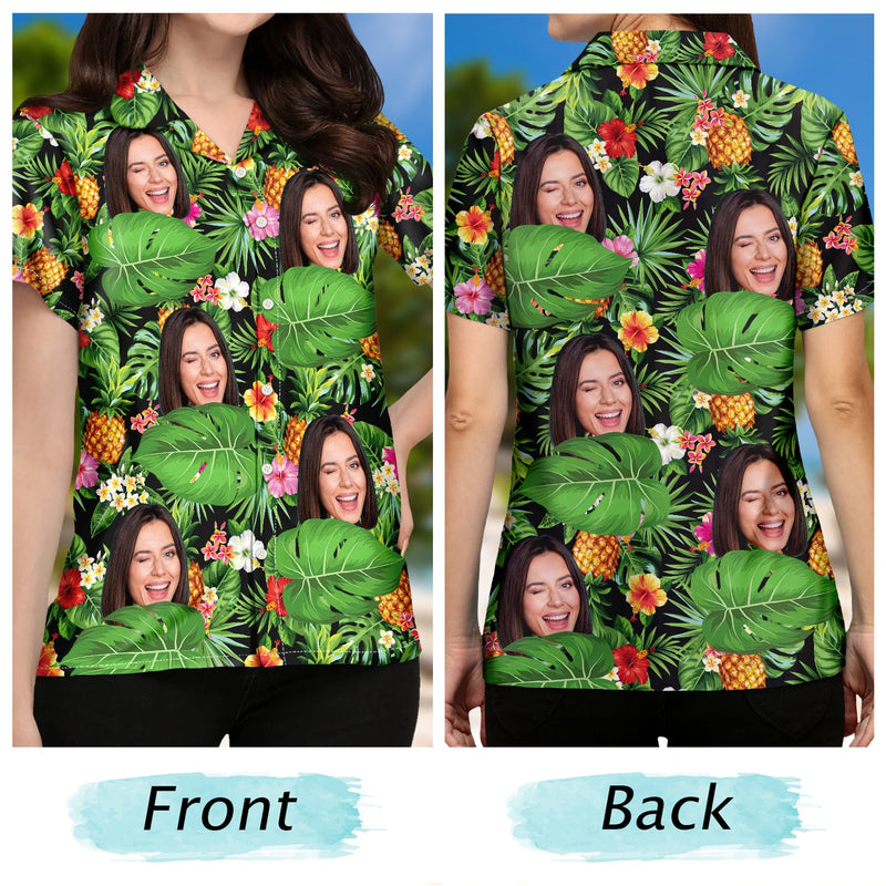 Custom Photo Tropical Funny Family Pet Face - Gift For Men, Best Friends, Siblings, Dog And Cat Lovers - Personalized Custom Hawaiian Shirt