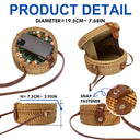 Mode vacances à la plage activé - Cadeau pour elle, passionnée de voyages - Sac rond en rotin personnalisé