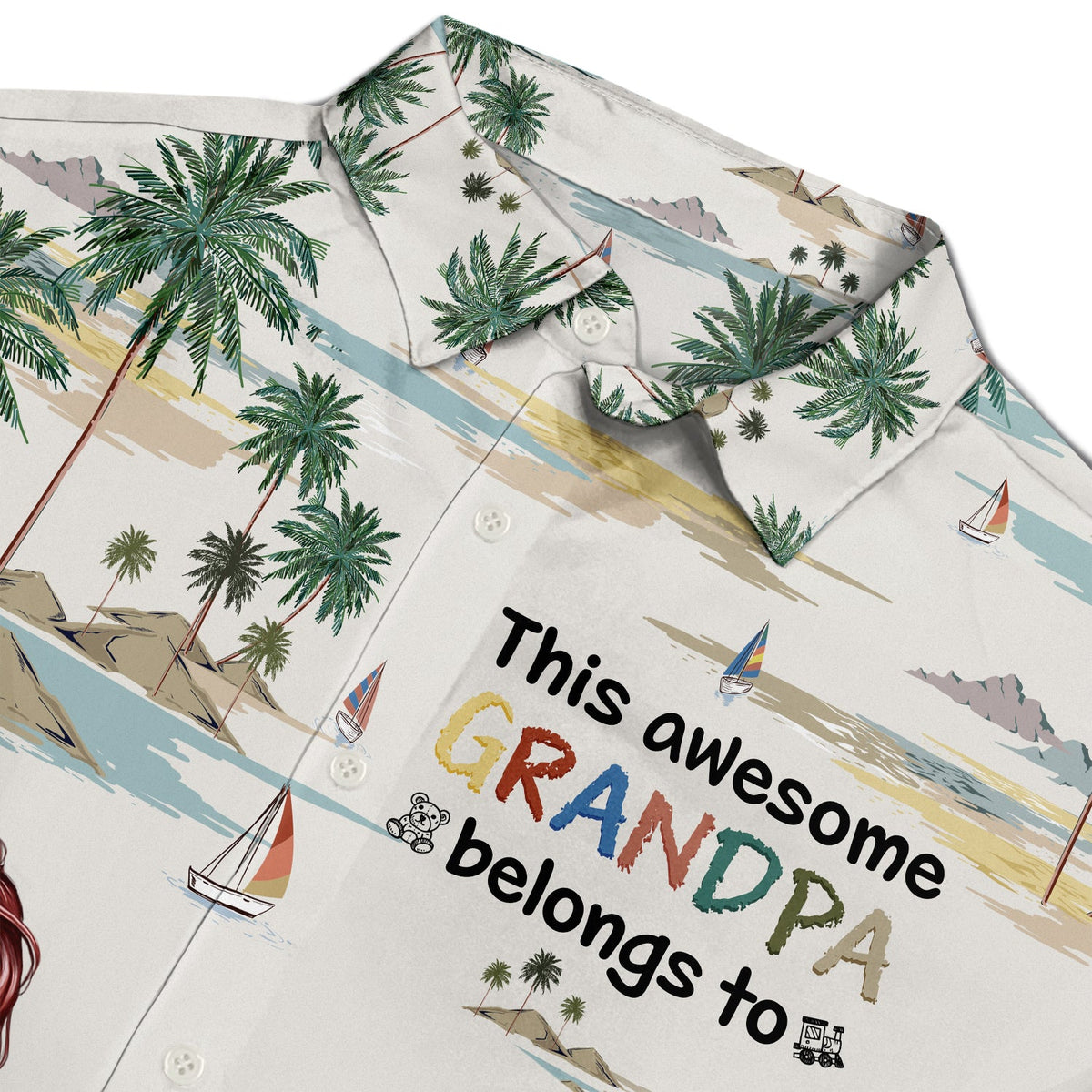 This Awesome Papa Daddy Belongs To - Loving Gift For Mother, Father, Grandma, Grandpa - Personalized Custom Hawaiian Shirt