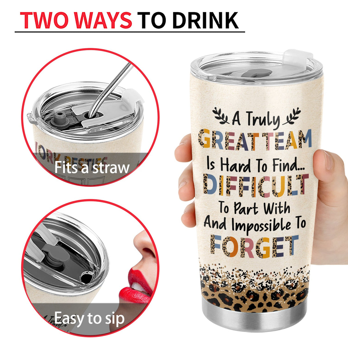 You Are The Reason I Don't Punch People At Work Leopard - Funny, Anniversary, Birthday Gifts For Colleagues, Coworker, Besties - Personalized Tumbler