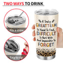 You Are The Reason I Don't Punch People At Work Leopard - Funny, Anniversary, Birthday Gifts For Colleagues, Coworker, Besties - Personalized Tumbler