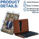 Custom Photo Work Hard Travel Harder - Birthday Gift For Him, Her, Traveling, Vacation Lovers - Personalized Passport Cover, Passport Holder