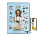 Custom Photo Work Hard Travel Harder - Birthday Gift For Him, Her, Traveling, Vacation Lovers - Personalized Passport Cover, Passport Holder