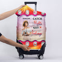 Custom Photo Just A Girl Boy Who Loves Traveling - Birthday Gift For Him, Her, Family, Trippin', Vacation Lovers - Personalized Luggage Cover
