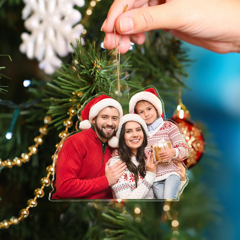 Photo personnalisée en famille - Cadeau de Noël pour la famille et les parents - Décoration photo personnalisée en acrylique