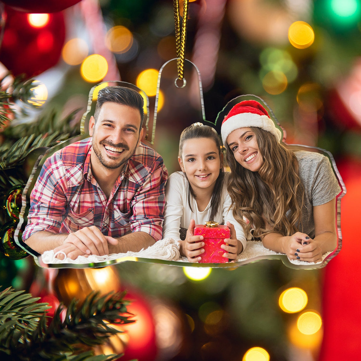 Photo personnalisée en famille - Cadeau de Noël pour la famille et les parents - Décoration photo personnalisée en acrylique