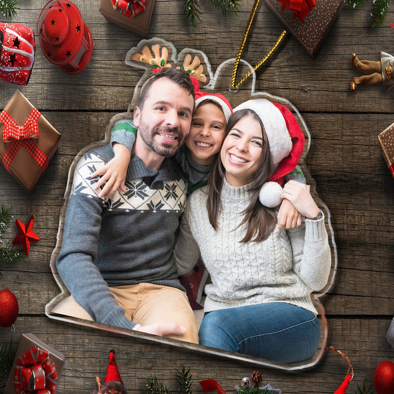 Photo personnalisée en famille - Cadeau de Noël pour la famille et les parents - Décoration photo personnalisée en acrylique