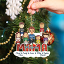 We Love You - Christmas Gift For Mothers And Grandma - Personalized Cutout Acrylic Ornament