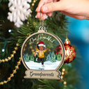 Happy Our Grandkids - Christmas Gift For Grandparents, Parents, Family - Personalized 2-Layered Mix Ornament
