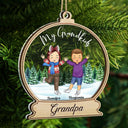 Happy Our Grandkids - Christmas Gift For Grandparents, Parents, Family - Personalized 2-Layered Mix Ornament